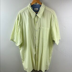 Bob Timberlake  Yellow/green Short-Sleeve Button-Up Shirt